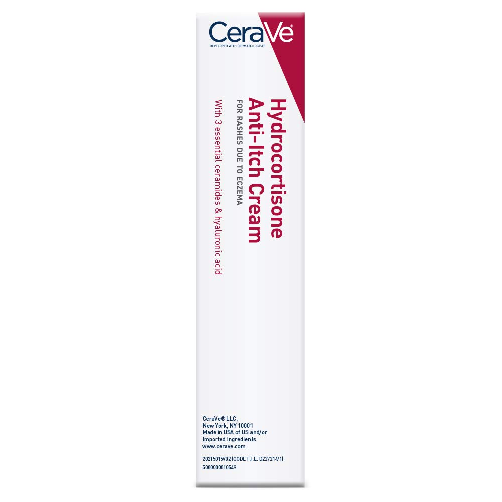 CeraVe 1% Hydrocortisone Anti-Itch Cream, Fragrance-Free Relief for Eczema-Prone & Dry Skin, 1 Ounce - Image 11