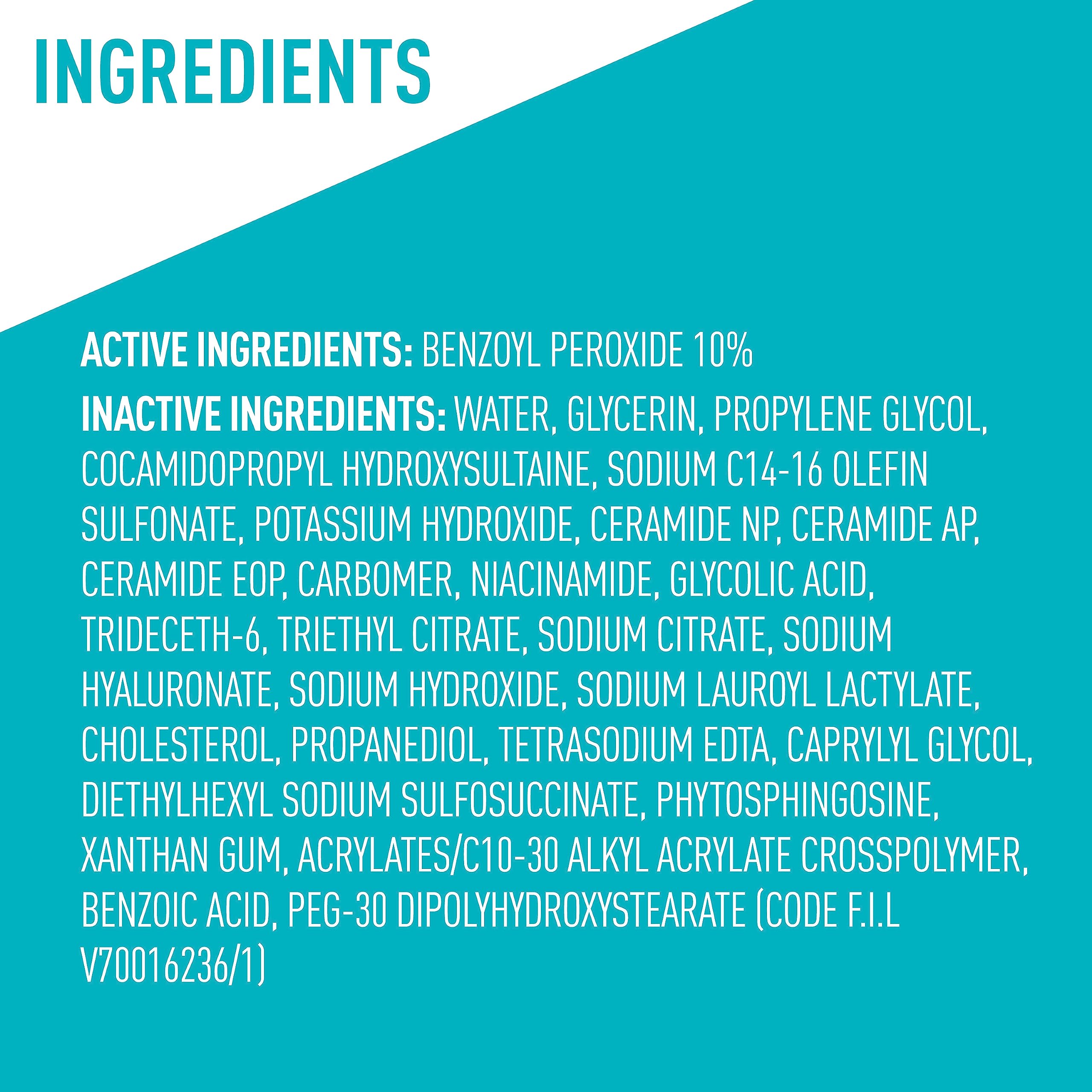 CeraVe Acne Foaming Cream Wash, Gentle Face and Body Cleanser with Benzoyl Peroxide 10%, Hyaluronic Acid, and Niacinamide, 10% Benzoyl Peroxide Treatment Clears Pimples and Blackheads 5 Oz - Image 9