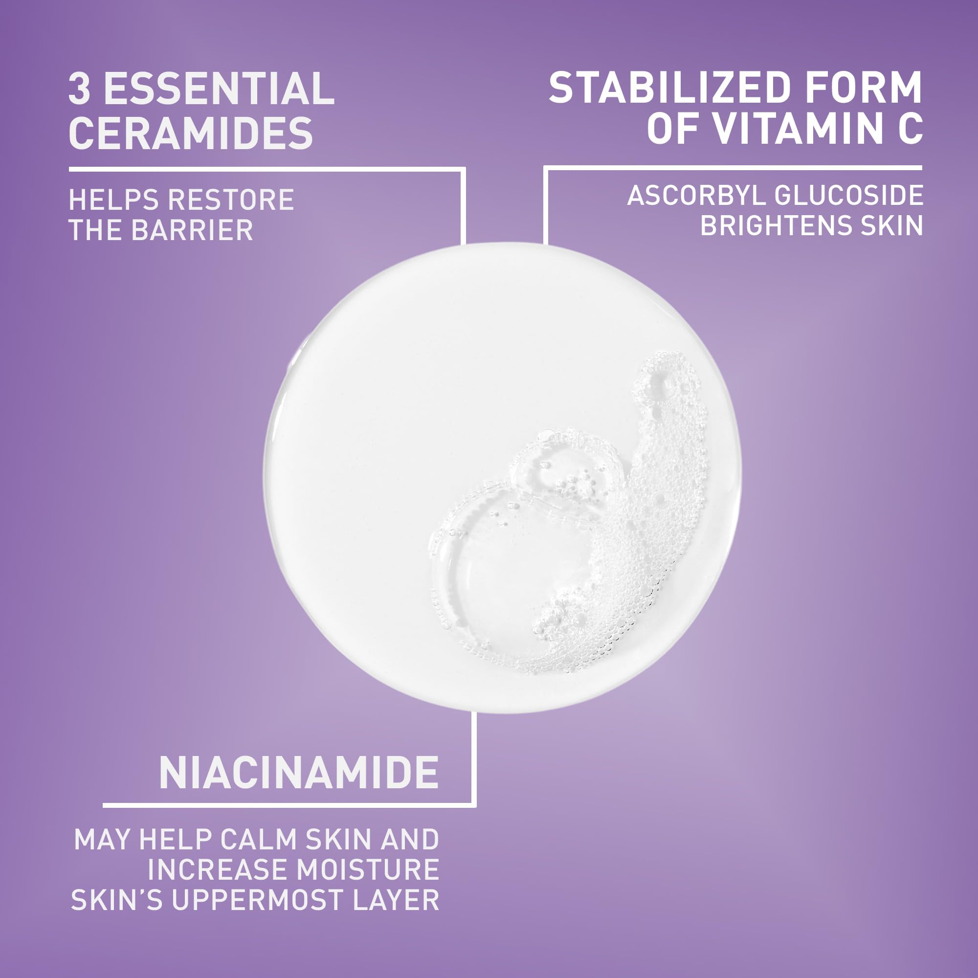 CeraVe Brightening Vitamin C Facial Cleanser for Dull & Uneven Skin Tone with Stabilized Vitamin C, Niacinamide & Ceramides, Hydrating & Exfoliating, Fragrance-Free, Safe for Sensitive Skin, 8oz - Image 4