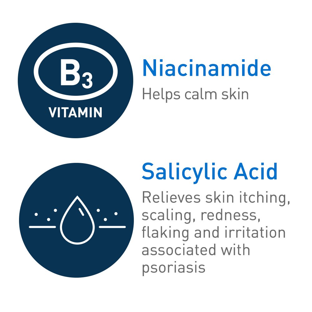CeraVe Cleanser for Psoriasis Treatment, With Salicylic Acid for Dry Skin Itch Relief & Latic Acid for Exfoliation, Fragrance Free & Allergy Tested, 8 Ounce - Image 3