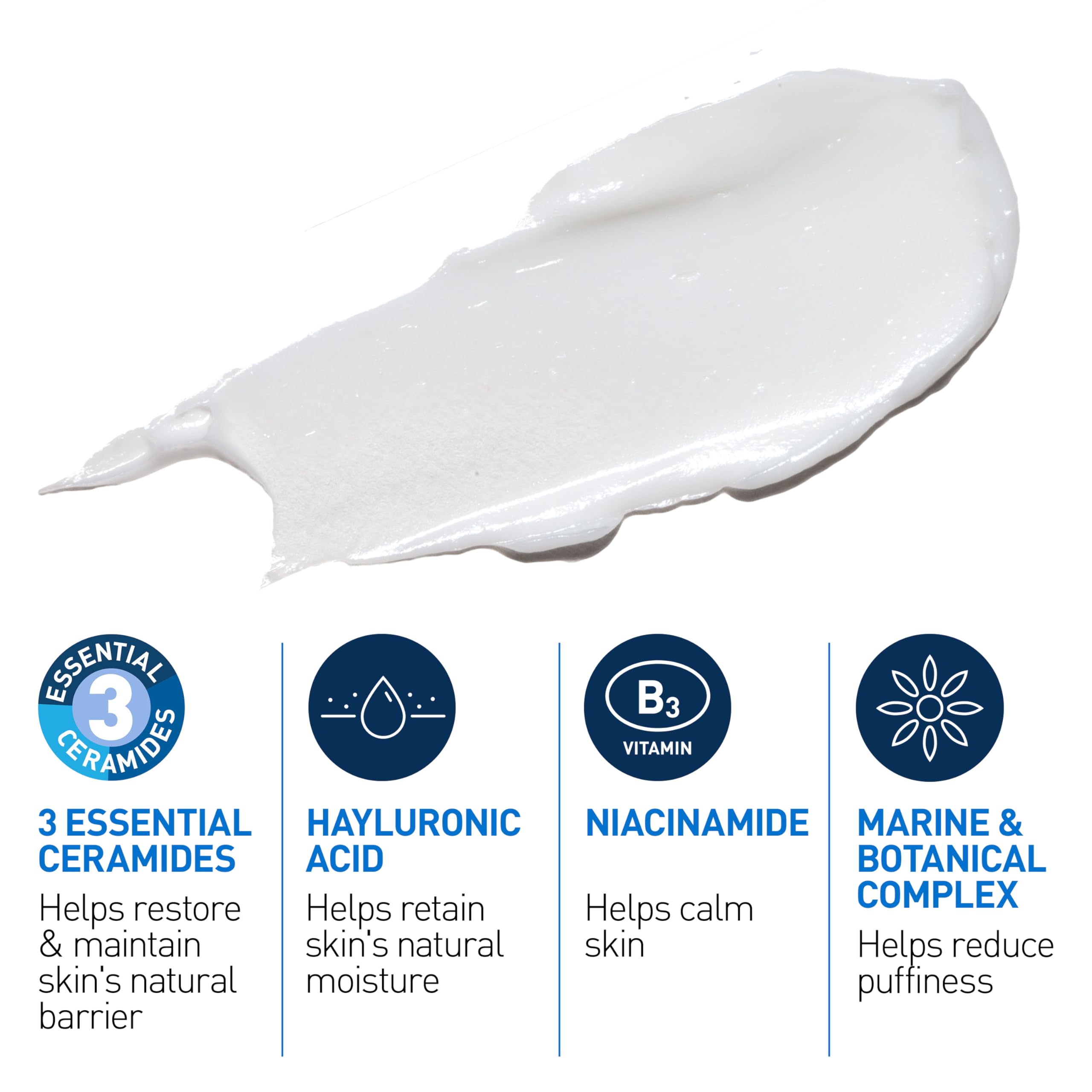 CeraVe Eye Repair Cream, Under Eye Cream For Puffiness And Bags Under Eyes, Hyaluronic Acid + Niacinamide + Marine Botanical Complex, Oil Free & Opthalmologist Tested - Image 3