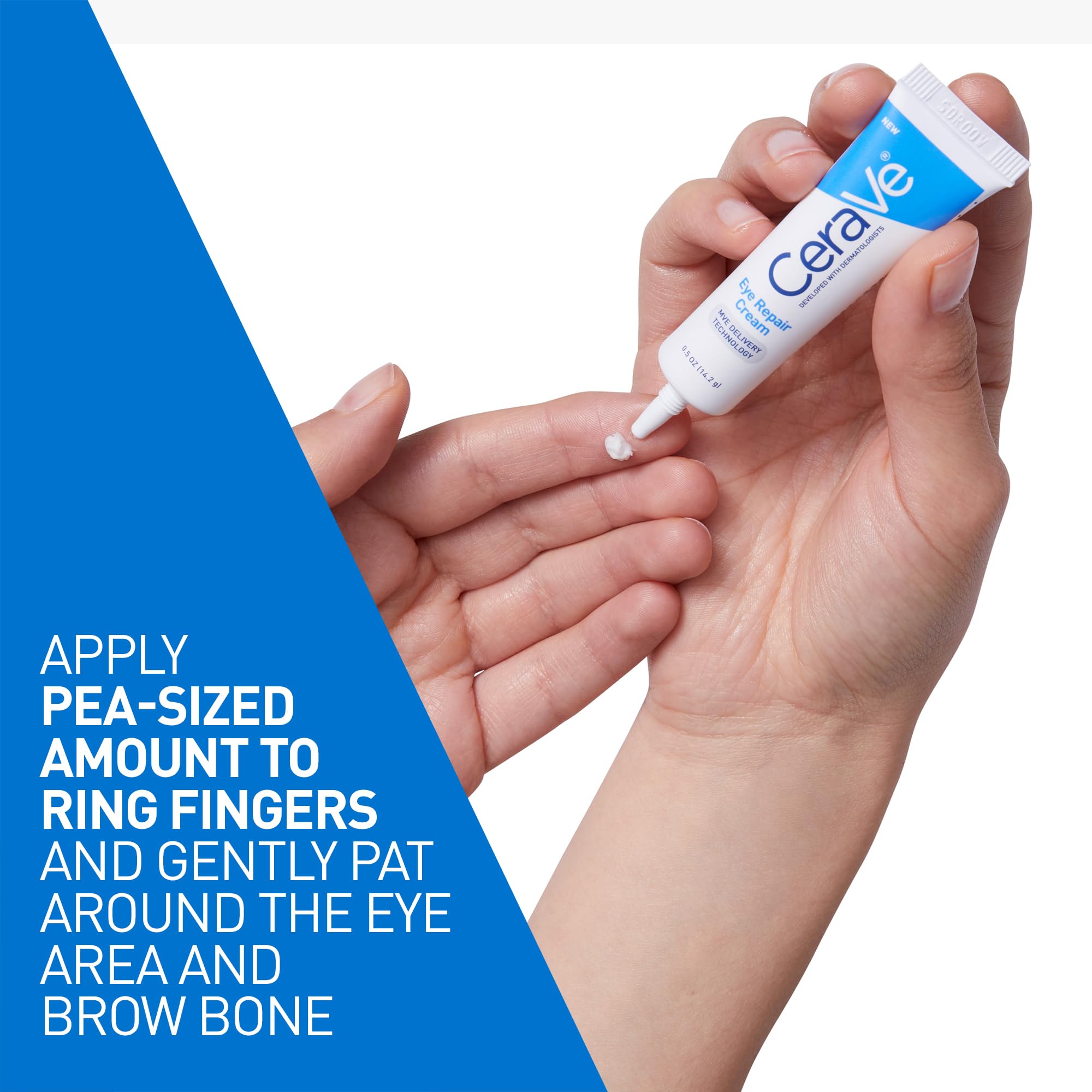 CeraVe Eye Repair Cream, Under Eye Cream For Puffiness And Bags Under Eyes, Hyaluronic Acid + Niacinamide + Marine Botanical Complex, Oil Free & Opthalmologist Tested - Image 5