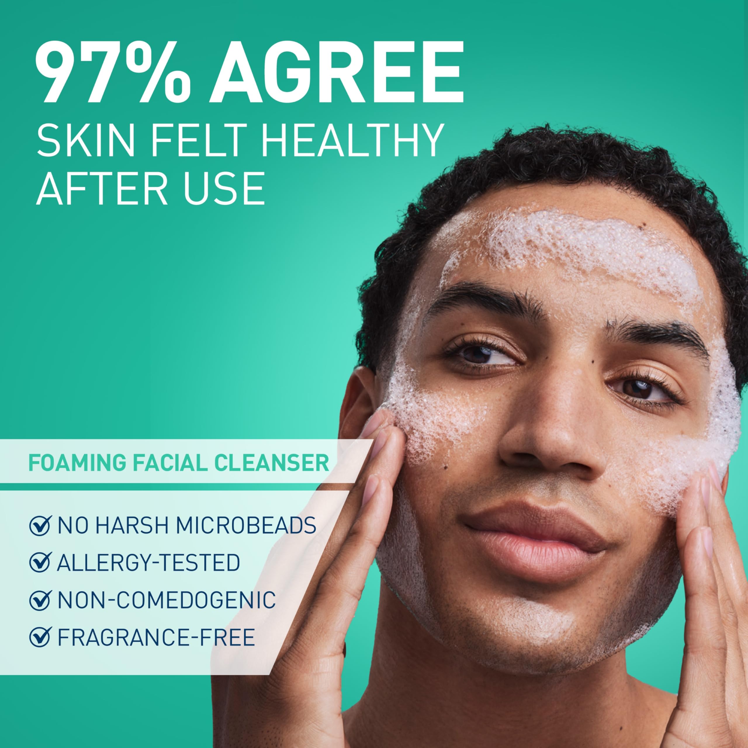 CeraVe Foaming Facial Cleanser, Daily Face Wash for Oily Skin, Hyaluronic Acid + Ceramides + Niacinamide, Fragrance Free & Paraben Free, Non-Drying Oil Control Face Wash, 16 Fluid Ounces - Image 4