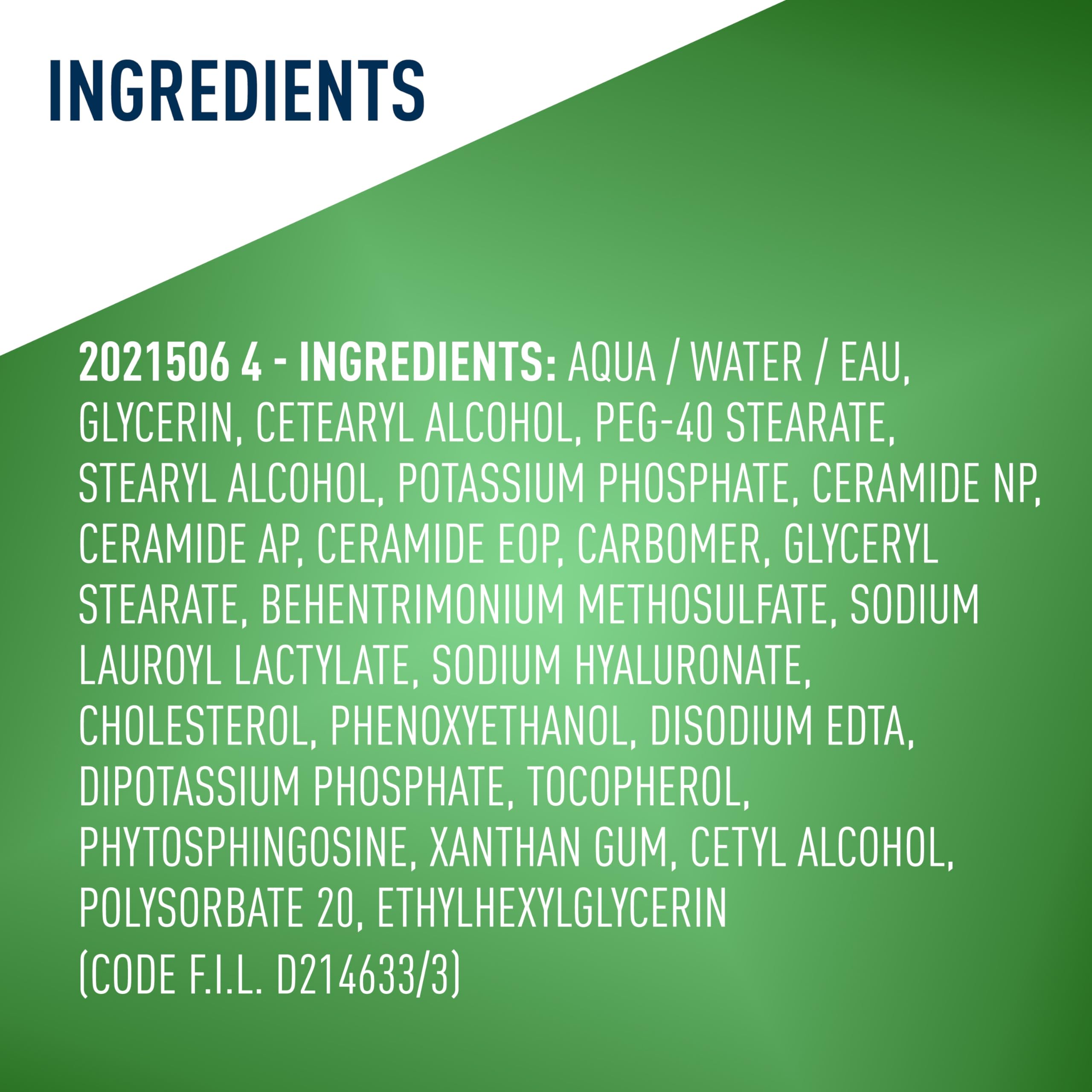 CeraVe Hydrating Facial Cleanser, Moisturizing Face Wash For Dry Skin, Hyaluronic Acid + Ceramides + Glycerin, Hydrating Cleanser For Normal To Dry Skin, National Eczema Association Certified - Image 8