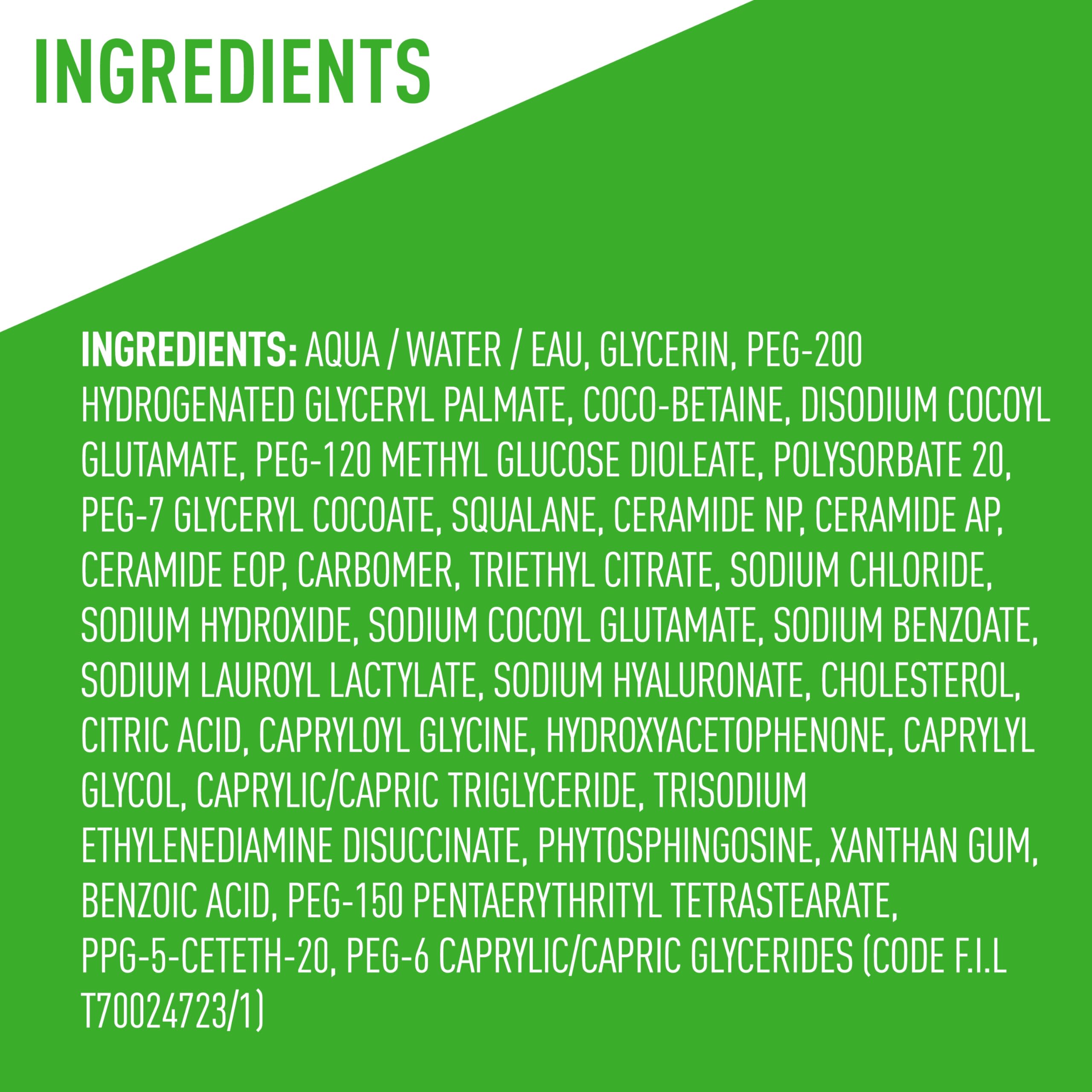 CeraVe Hydrating Foaming Oil Cleanser, Moisturizing Oil Cleanser for Face & Body, Squalane Oil + Hyaluronic Acid + Ceramides, For Dry to Very Dry Skin, Fragrance Free & Residue Free, 19 FL Oz - Image 11