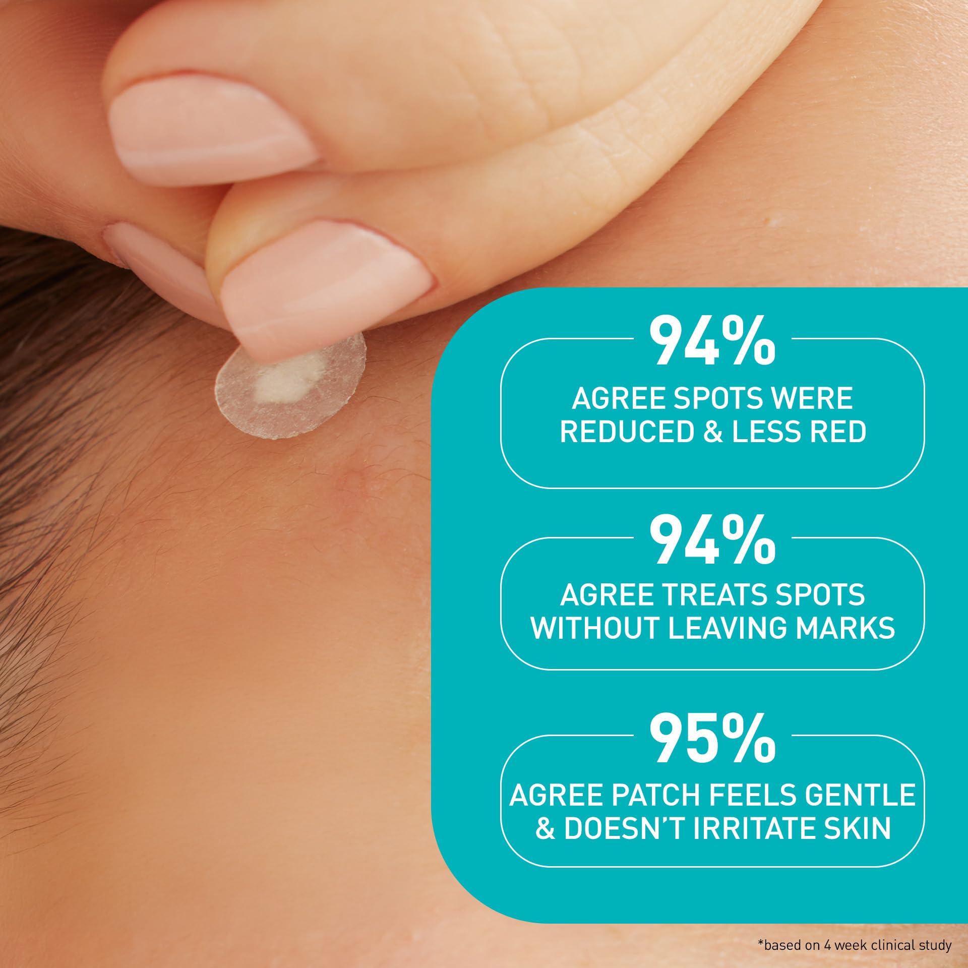 CeraVe Hydrocolloid Blemish Patches, Oil Absorbing Spot Control with Ceramides and Niacinamide, Allergy-Tested & Suitable For Sensitive Skin, Ultra-Thin & Blends Into All Skin Tones, 22ct - Image 6