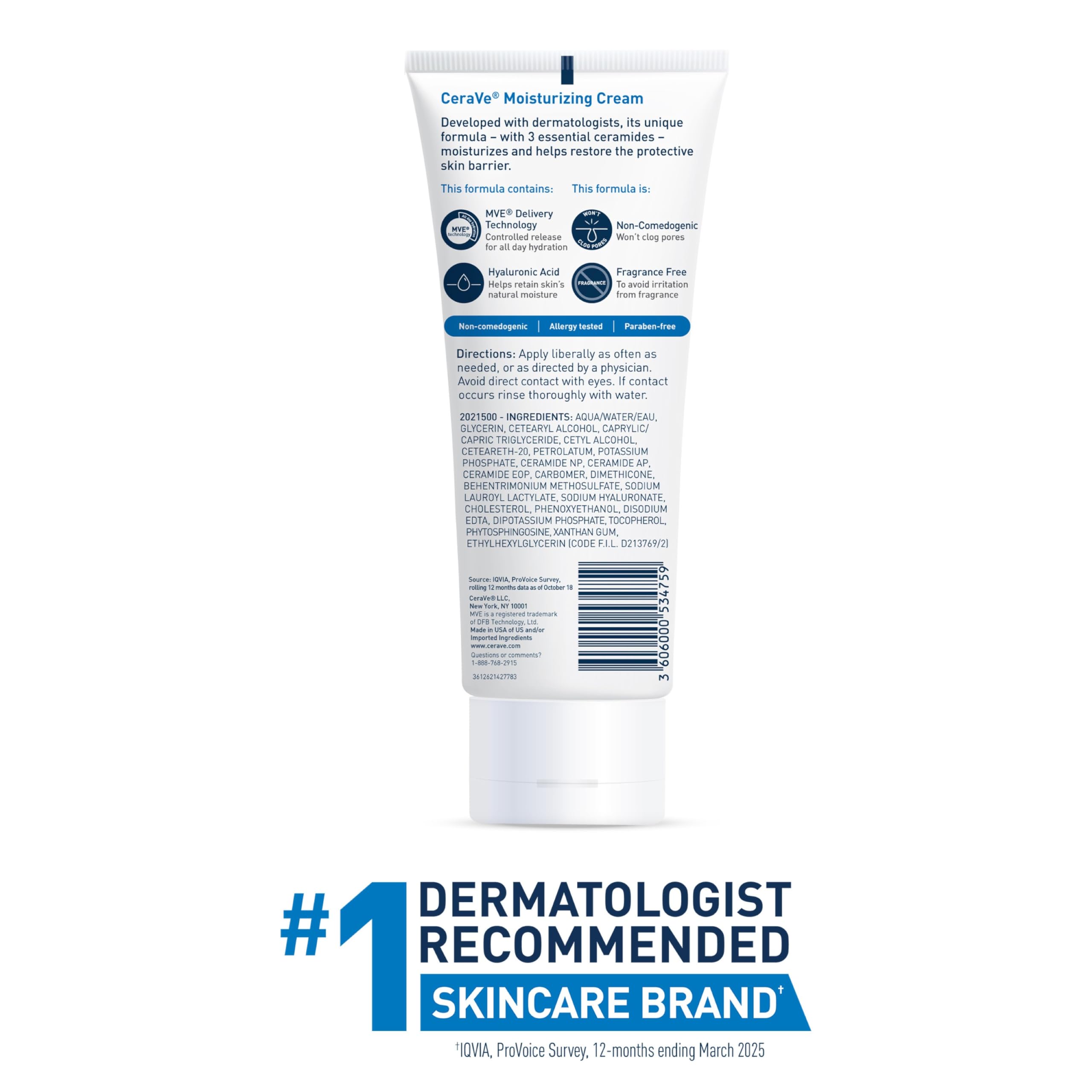 CeraVe Moisturizing Cream, Face Body Moisturizer, Normal to Dry Skin, 8 Fl Oz - Image 10