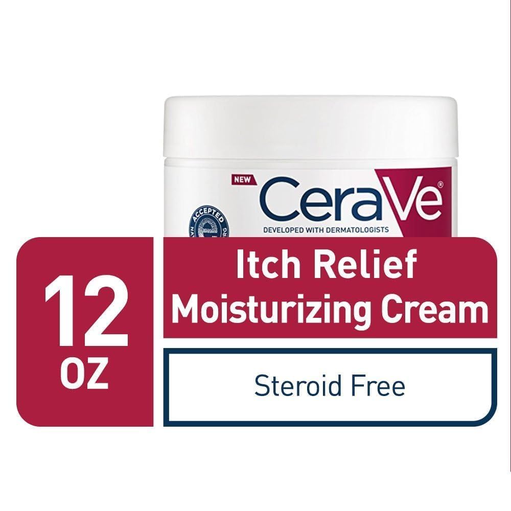CeraVe Moisturizing Cream for Dry Skin Relief, 12 Ounce, Fragrance Free Cream with Pramoxine for Itch Relief - Image 3