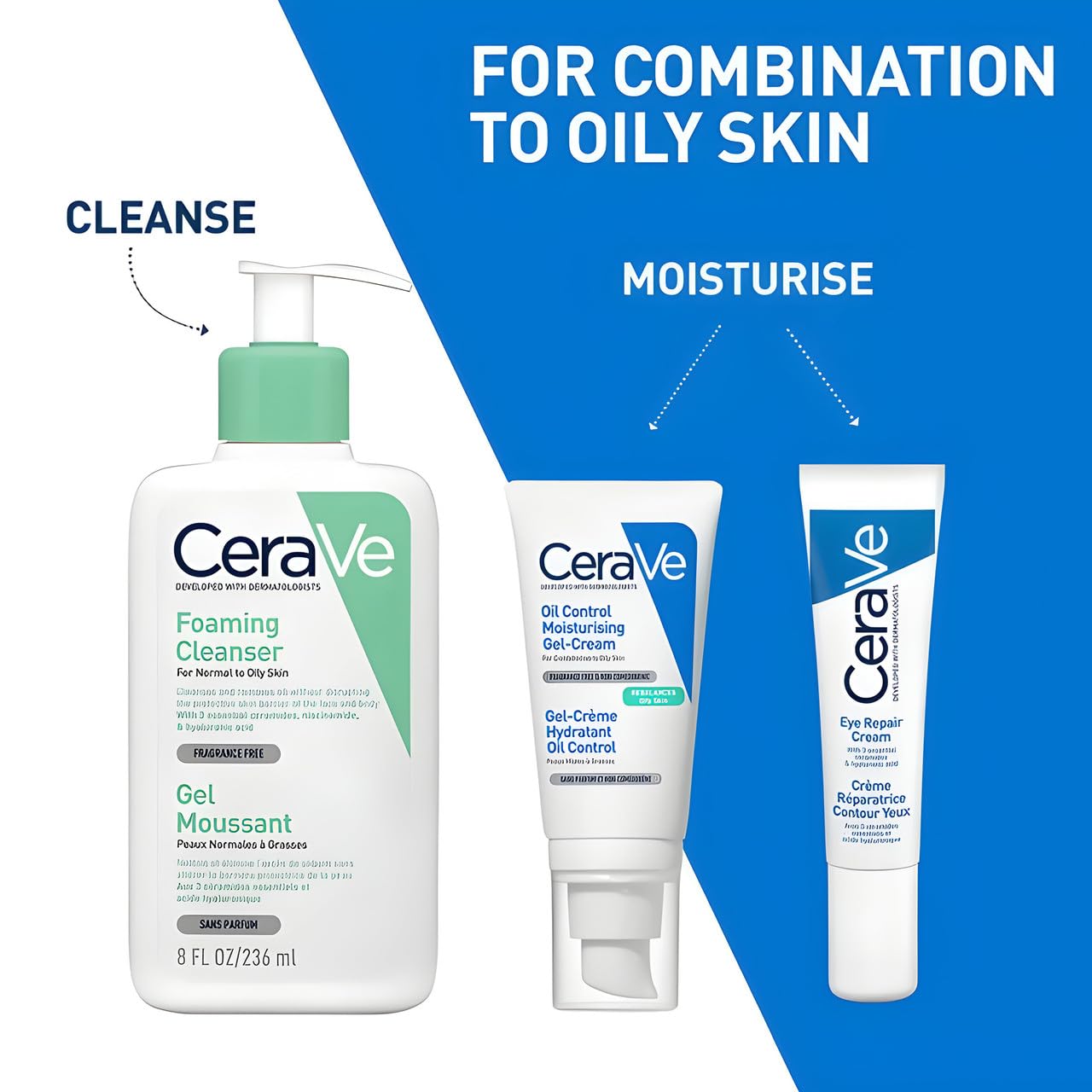 CeraVe Oil Control Moisturizing Gel-Cream, Face Moisturizer for Oily Skin, Niacinamide, Hyaluronic Acid & Oil Absorbing Technology To Rebalance Oily Skin, Non-Comedogenic, Fragrance Free & Oil-Free - Image 3