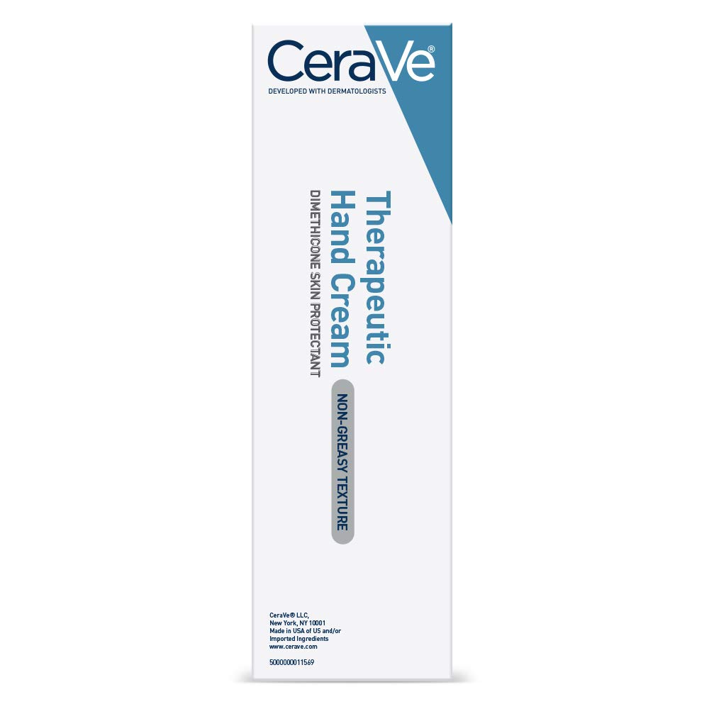 CeraVe Therapeutic Hand Cream for Dry Cracked Hands With Hyaluronic Acid and Niacinamide, Fragrance Free 3 Ounce - Image 10