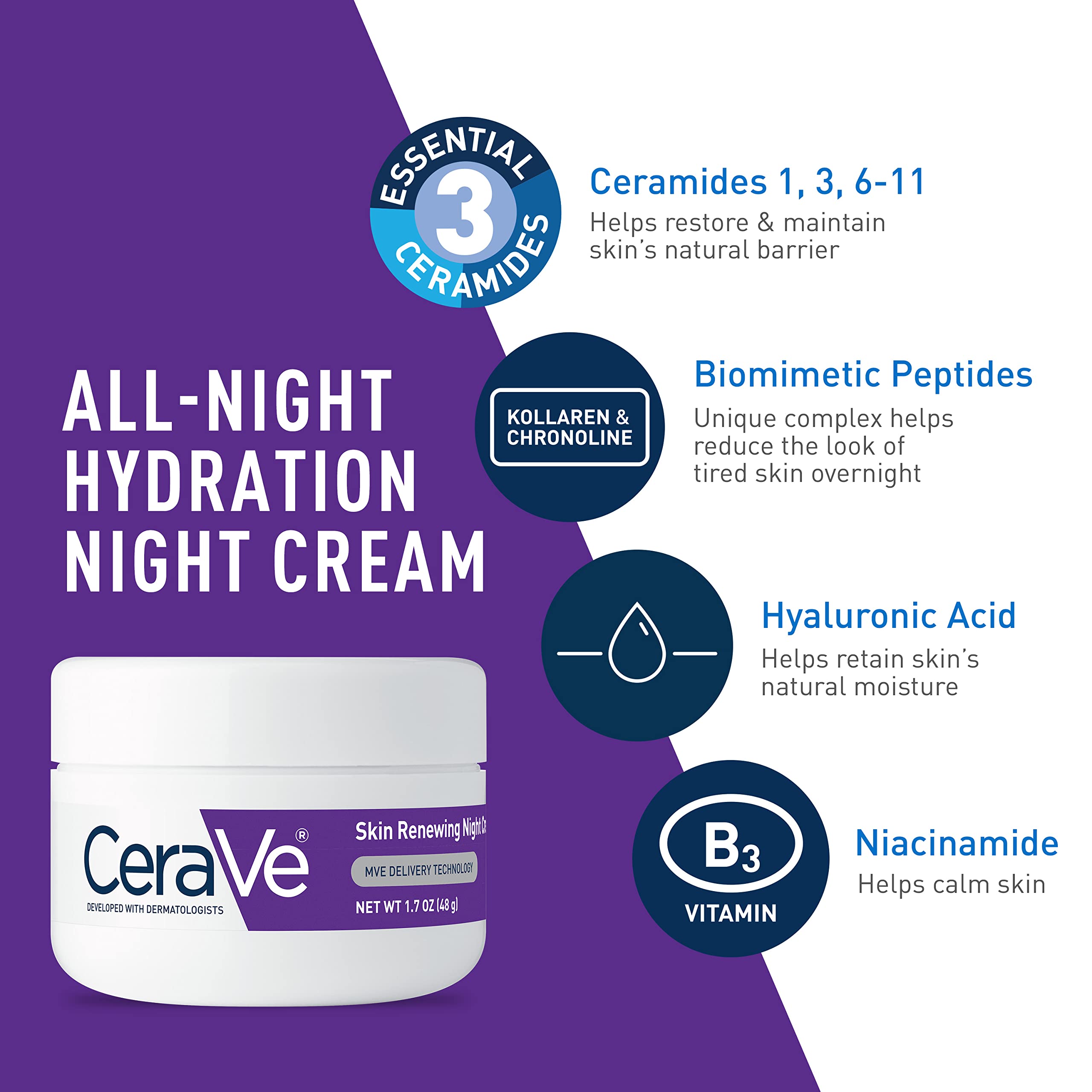CeraVe Vitamin C Serum and Night Cream Skin Care Set, Brightening Serum with 10% Pure Vitamin C & Night Moisturizer with Peptides + Hyaluronic Acid, Travel Essentials, 1oz Vit C + 1.7oz Moisturizer - Image 4